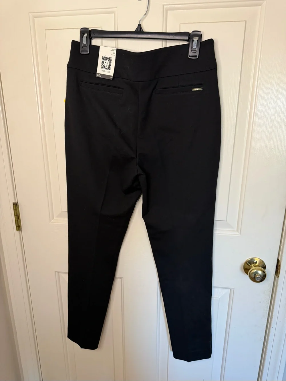 Anne Klein Black Stretch Slim Ankle Pants - Picture 3 of 4